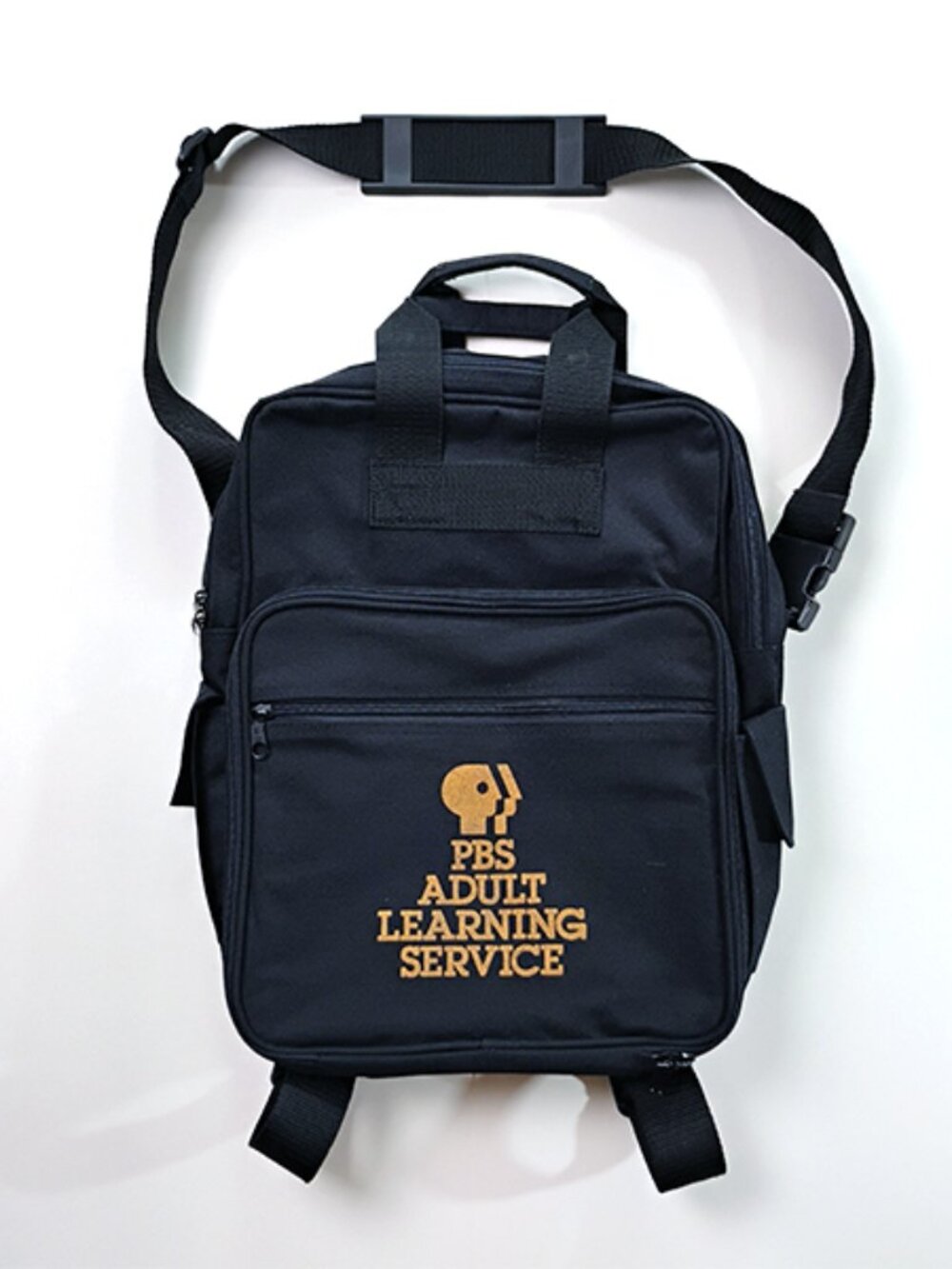 Rare Vintage PBS Adult Learning Service Youth Shoulder Bag Backpack VTG